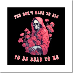 Sarcastic Skeleton Quotes Halloween Skull Costume Flowers And Skeleton Posters and Art